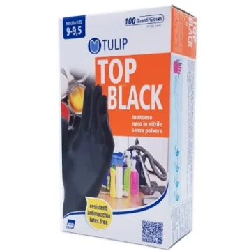 TULIP 100 GUANTI NITRILE NERO XL