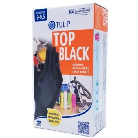 TULIP 100 GUANTI NITRILE NERO XL