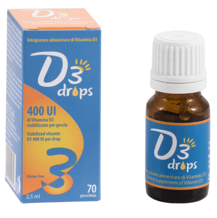 D3 Drops 400 UI 2,5 ml - Integratore alimentare di Vitamina D3 