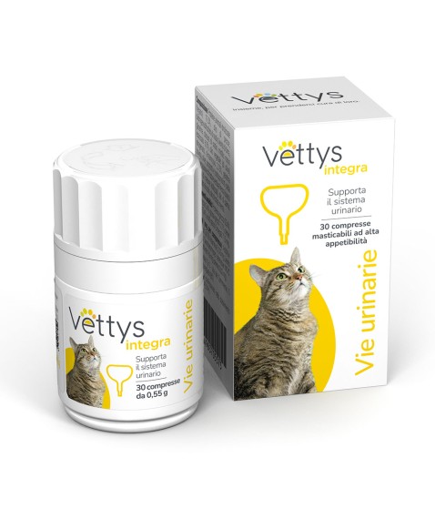 Vettys Integra Vie Urinarie Gatto 30 Compresse Masticabili da 0.55 g