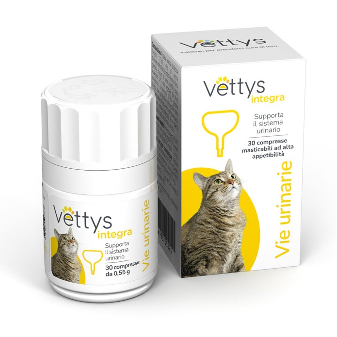 Vettys Integra Vie Urinarie Gatto 30 Compresse Masticabili da 0.55 g