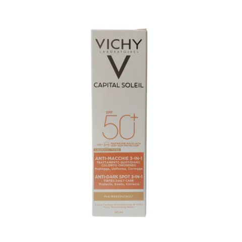 Vichy Capital Soleil Trattamento Anti-Macchie 3 in 1 Viso Protezione Molto Alta SPF50+ 50 ml