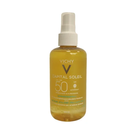 Vichy Capital Soleil Acqua Solare Protettiva Idratante Viso e Corpo SPF50 200 ml