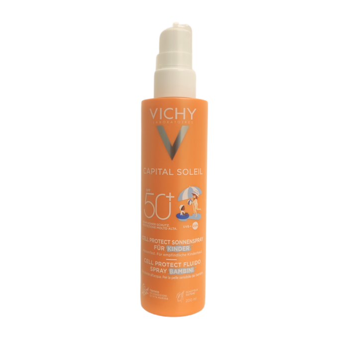 Vichy Capital Soleil Spray Fluido Cell Protect Viso Corpo Bambini SPF50+ 200 ml
