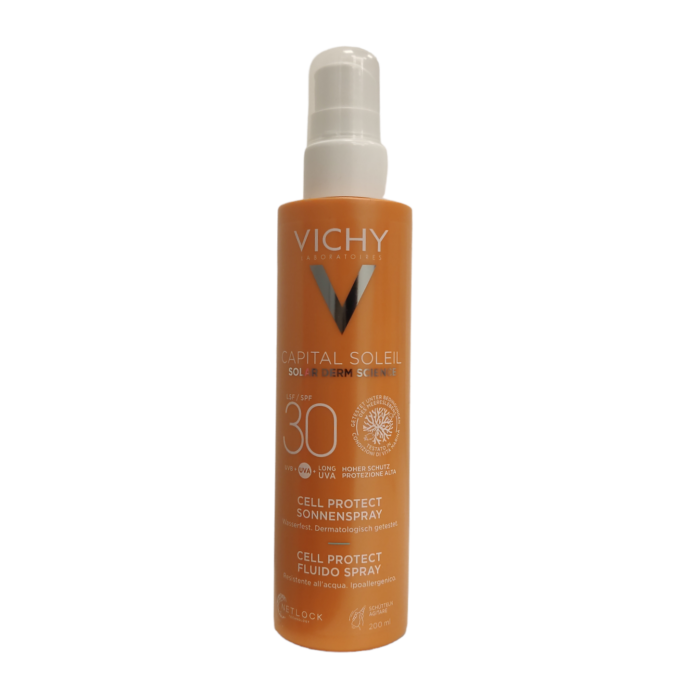 Vichy Capital Soleil Spray Fluido Cell Protect SPF30 Viso e Corpo 200 ml