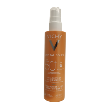 Vichy Capital Soleil Spray Fluido Invisibile Cell Protect SPF50+ Viso e Corpo 200 ml