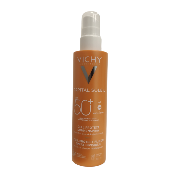 Vichy Capital Soleil Spray Fluido Invisibile Cell Protect SPF50+ Viso e Corpo 200 ml