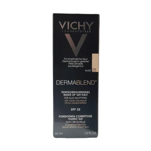 Vichy Dermablend Fondotinta Correttore Fluido 16H nr 25 Nude SPF35 30 ml Vichy Dermablend Fondotinta Correttore Fluido 16H nr 25 Nude SPF35 30 ml