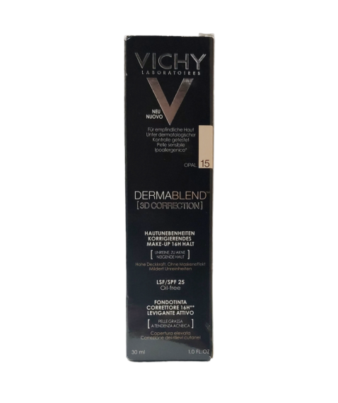 Vichy Dermablend [3D Correction] Fondotinta Correttore Pelle Grassa 16H nr 15 Opal SPF25 30 ml