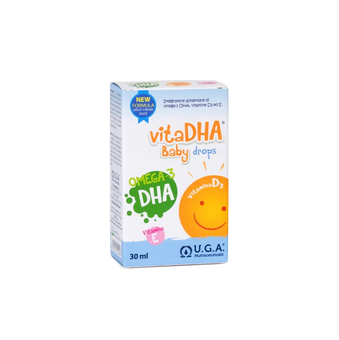 VitaDHA Baby Drops per Bambini da 0 a 2 Anni 30 ml - Integratore di Omega-3 DHA Vitamine D3 ed E