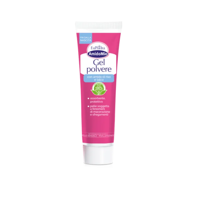 Euphidra Amidomio Gel Polvere 50ml - Assorbe il sudore, previene le irritazioni