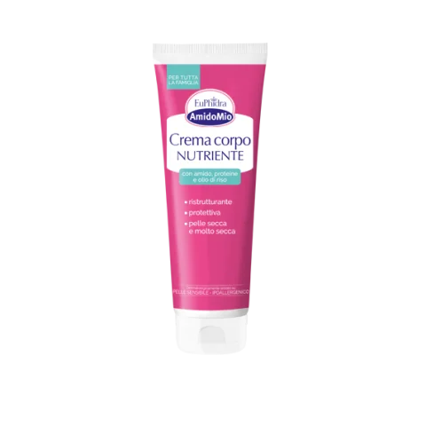 Euphidra Amidomio Crema Corpo Nutriente 250ml - Per la secchezza cutanea in gravidanza, post-parto e allattamento