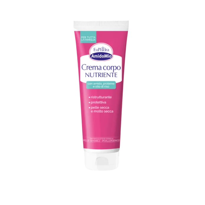 Euphidra Amidomio Crema Corpo Nutriente 250ml - Per la secchezza cutanea in gravidanza, post-parto e allattamento