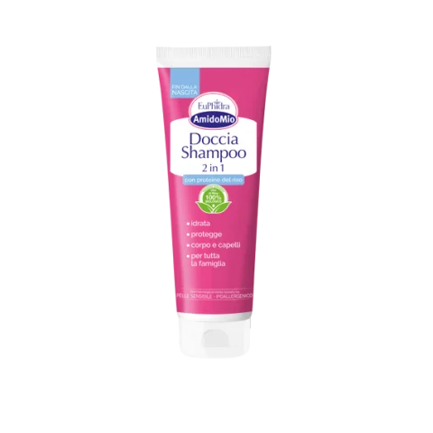 Euphidra Amidomio Doccia Shampoo 2 in 1 - Per la pelle sensibile del bambino e di tutta la famiglia