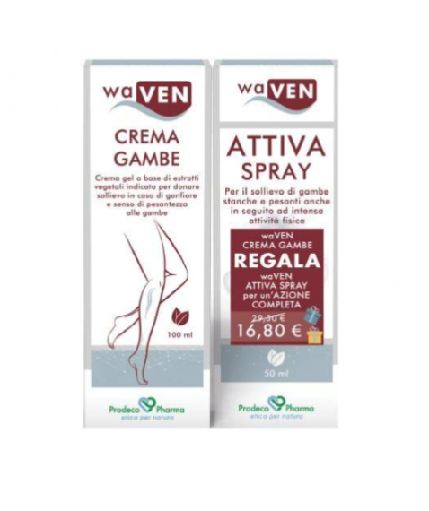 Waven Crema Gambe 100ml + Attiva Spray 50 ml