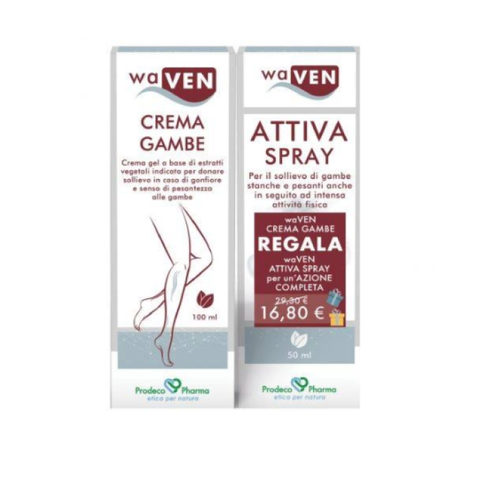 Waven Crema Gambe 100ml + Attiva Spray 50 ml