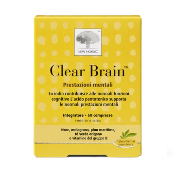Clear Brain 120 Compresse - Integratore alimentare che supporta le funzioni cognitive