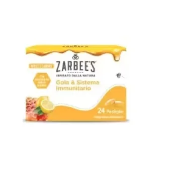 ZARBEE'S GOLA&SISTEMA IMMUNITARIO 24 Pastiglie MIELE e LIMONE