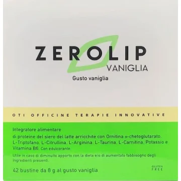 Zerolip Gusto Vaniglia 42 Bustine da 8 gr - Integratore di proteine del siero del latte
