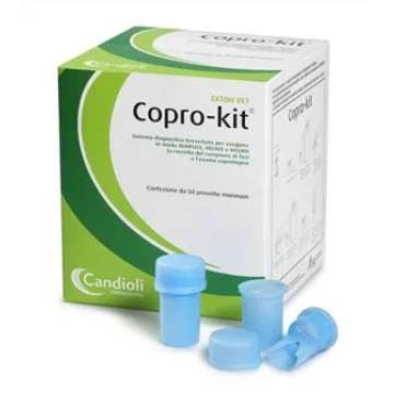 COPRO-KIT CONTENITORE 50 PROVETTE MONOUSO - CANDIOLI