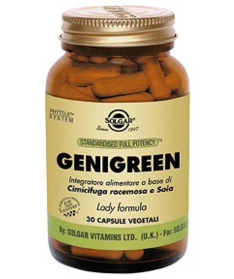 Solgar Genigreen 30 Capsule Vegetali - Integratore per contrastare i disturbi della menopausa