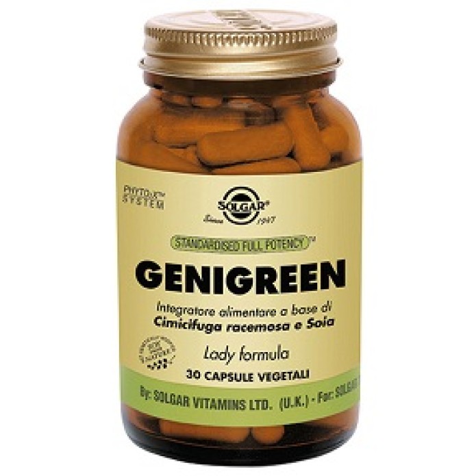 Solgar Genigreen 30 Capsule Vegetali - Integratore per contrastare i disturbi della menopausa