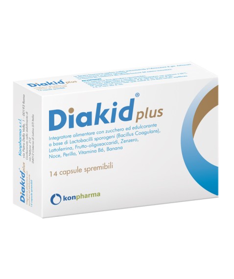 Diakid Plus 14 Capsule Spremibili - Integratore alimentare per il benessere intestinale