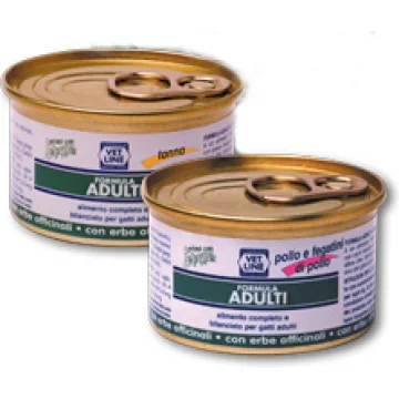 OLISTIKA VET LINE GATTO ADULT POLLO FEGATINI 85GR (lattina)