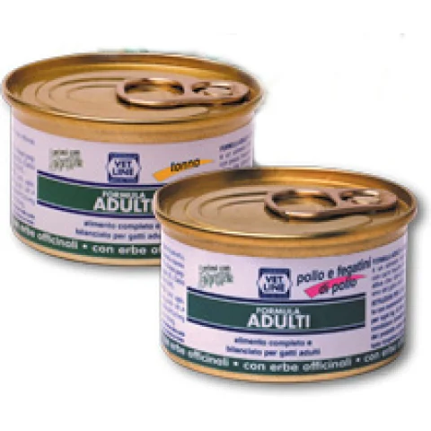 OLISTIKA VET LINE GATTO ADULT POLLO FEGATINI 85GR (lattina)