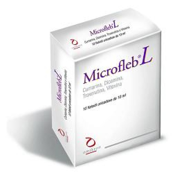 Microfleb L Flaconcini Da 10ML - Per Il Gonfiore e La Pesantezza Degli Arti Inferiori