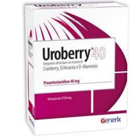 UROBERRY 40 INTEGRATORE ALIMENTARE PER VIE URINARIE 10 BUSTINE UROBERRY 40 INTEGRATORE ALIMENTARE PER VIE URINARIE 10 BUSTINE