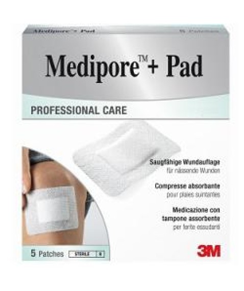 MEDIPORE+PAD MED 10X20CM 5PZ