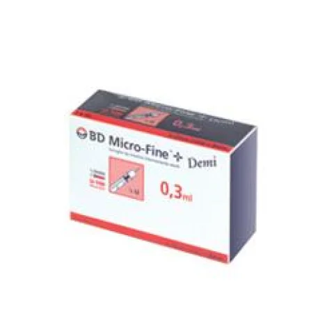 BD-SIR INS 0,3M 30G 8MM 30P DEMI BD-SIR INS 0,3M 30G 8MM 30P DEMI