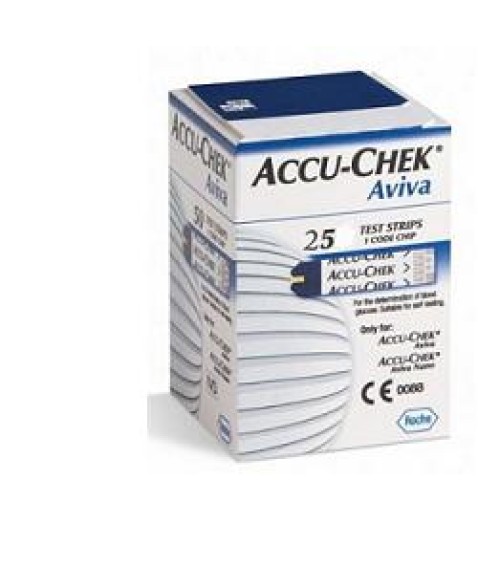 Accu-chek Aviva 25 strisce Reagenti per misurazione glicemia