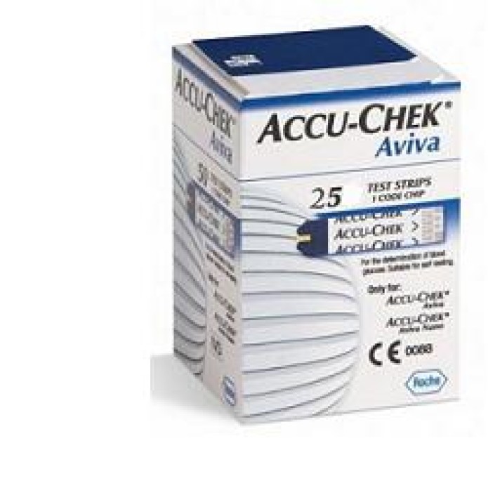 Accu-chek Aviva 25 strisce Reagenti per misurazione glicemia