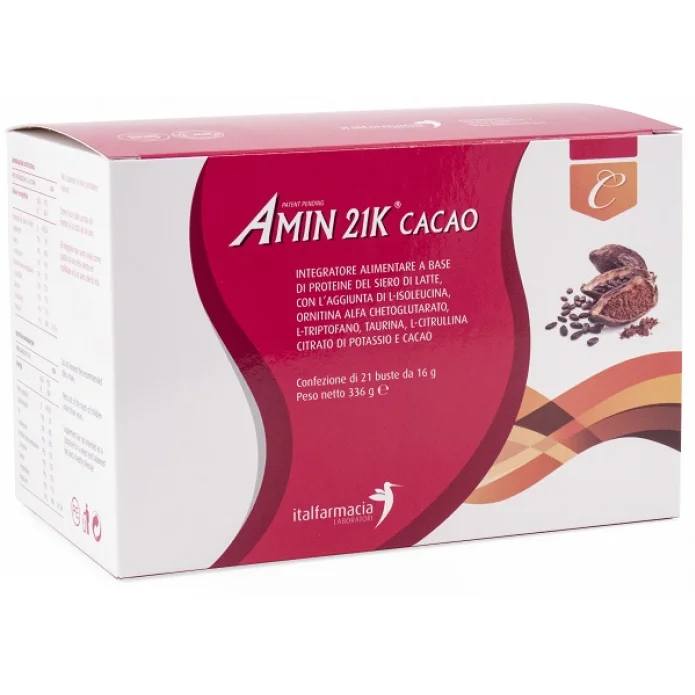 Amin 21K Cacao Integratore 21 bustine per Dieta Dimagrante