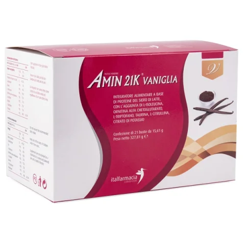 Amin 21K Vaniglia Integratore per Dieta Dimagrante 21 bustine