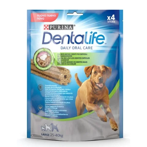 NESTLE' PURINA CANE SNACK DENTALIFE LARGE 6 STICKS 142GR