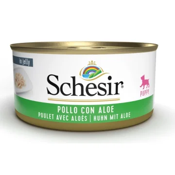 SCHESIR CANE JELLY PUPPY POLLO ALOE 150GR (lattina)