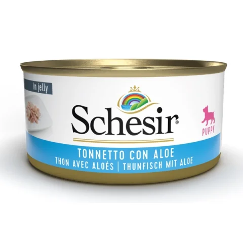 SCHESIR CANE JELLY PUPPY TONNO ALOE 150GR (lattina)