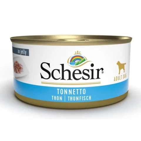 SCHESIR CANE JELLY TONNO 150GR (lattina) SCHESIR CANE JELLY TONNO 150GR (lattina)