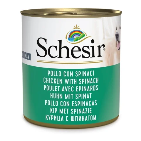 SCHESIR CANE JELLY POLLO SPINACI 285GR (lattina)