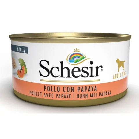 SCHESIR CANE FRUIT POLLO PAPAYA 150GR (lattina)