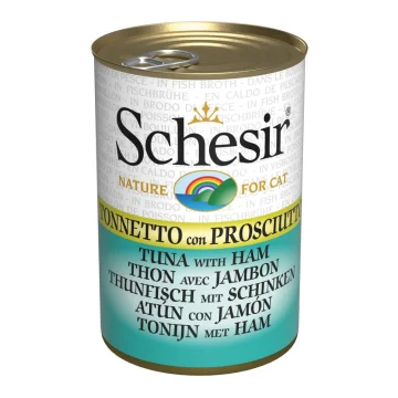SCHESIR GATTO BRODO DI COTTURA TONNETTO PROSCIUTTO 140GR (lattina)