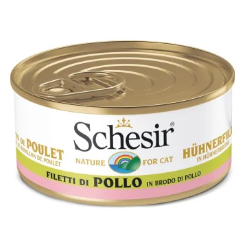 SCHESIR GATTO BRODO DI COTTURA POLLO 70GR (lattina)