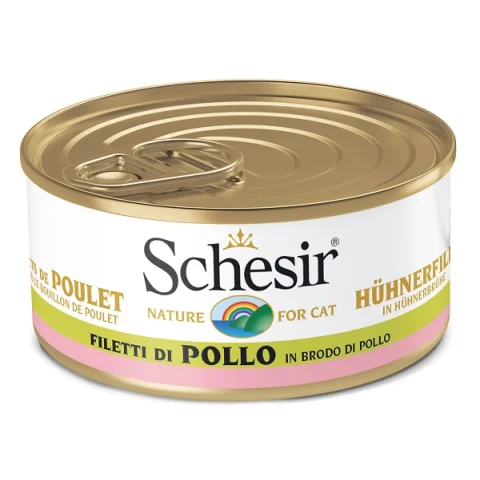 SCHESIR GATTO BRODO DI COTTURA POLLO 70GR (lattina) SCHESIR GATTO BRODO DI COTTURA POLLO 70GR (lattina)