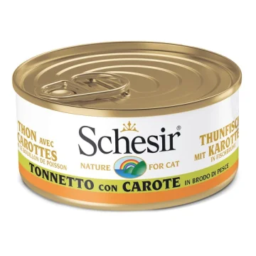 SCHESIR GATTO BRODO DI COTTURA TONNO CAROTE 70GR (lattina)