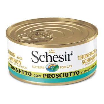 SCHESIR GATTO BRODO DI COTTURA TONNETTO PROSCIUTTO 70GR (lattina)