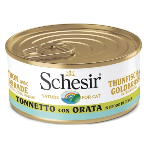 SCHESIR GATTO BRODO DI COTTURA TONNO ORATA 70GR (lattina) SCHESIR GATTO BRODO DI COTTURA TONNO ORATA 70GR (lattina)