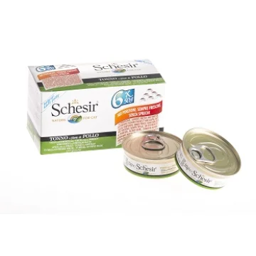 SCHESIR GATTO JELLY TONNETTO POLLO 6x50GR (lattina) MULTIPACK